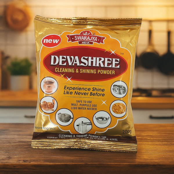 Swarajya India Devashree Shining Powder - 200g (Pack of 2), Ideal for Pooja and Religious Rituals