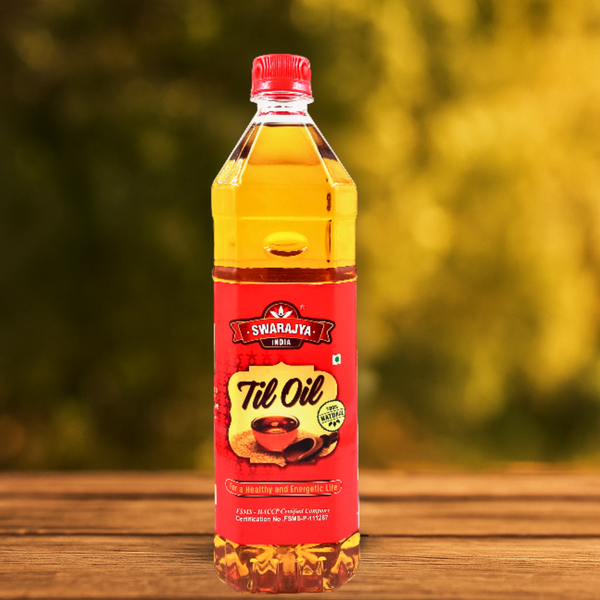 Swarajya India Edible Til Oil - 1 Litre, Pure, Healthy, and Ideal for Cooking