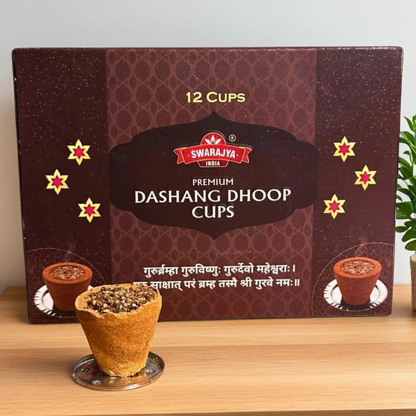 Swarajya India Premium Dashang Dhoop Cups - Fragrant Incense for Pooja, Meditation, and Spiritual Rituals